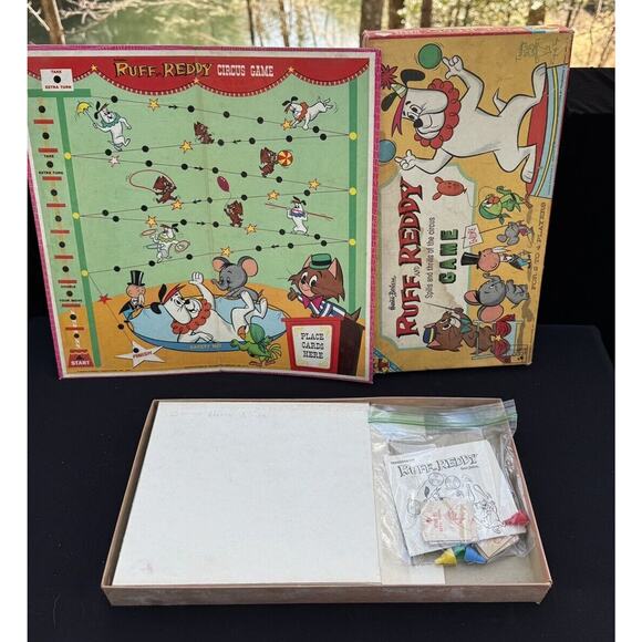Rare Vintage 1962 Ruff And Reddy Circus Board Game by Hanna Barbera - Picture 1 of 12